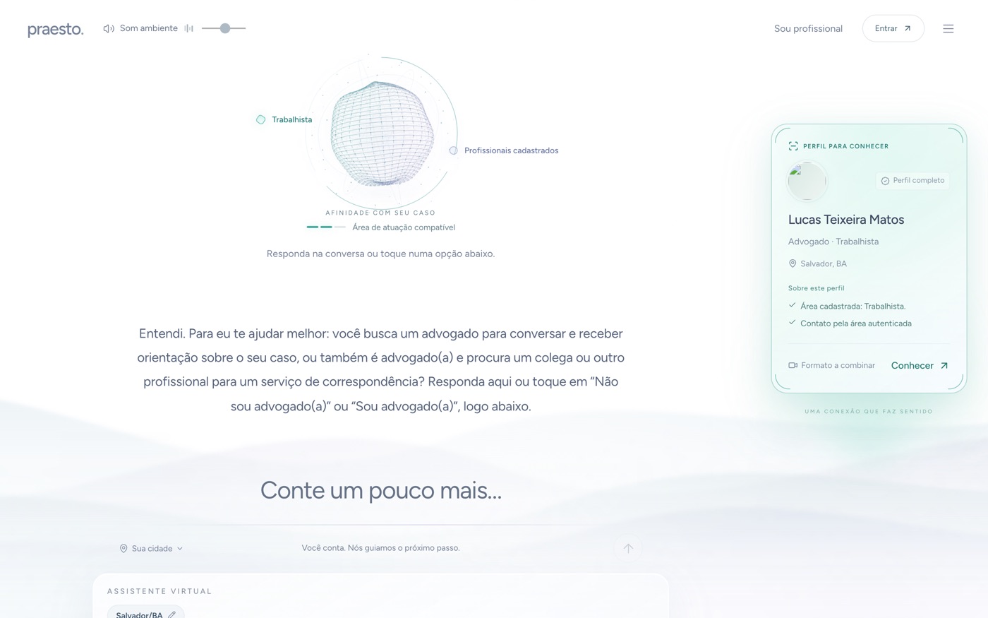 Busca com Assistente Virtual — diga o que precisa e ela conduz
