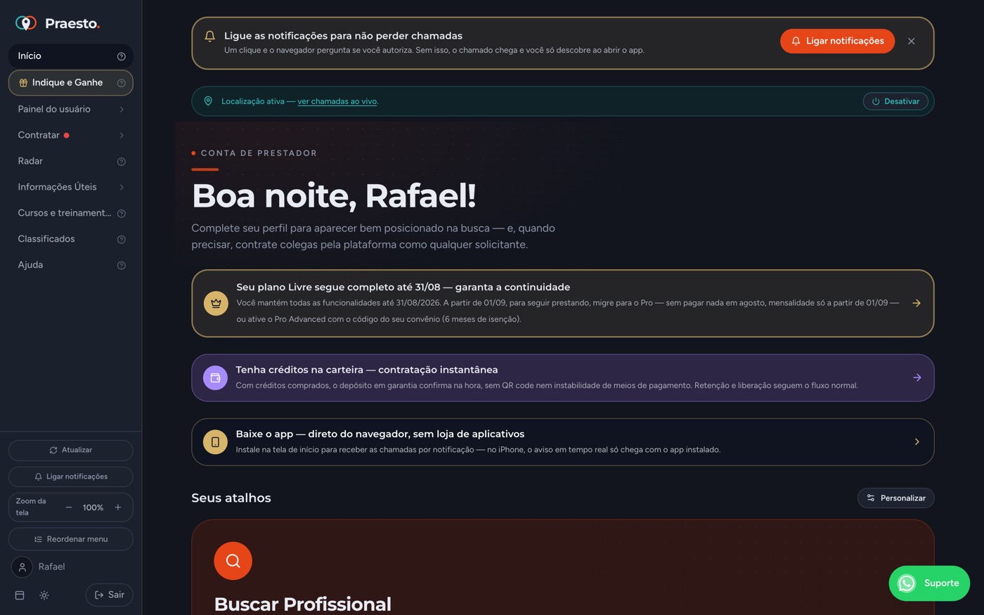 Tema escuro
