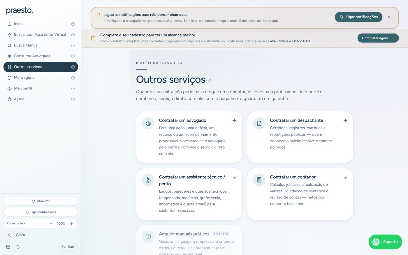 Outros serviços (Público em Geral)