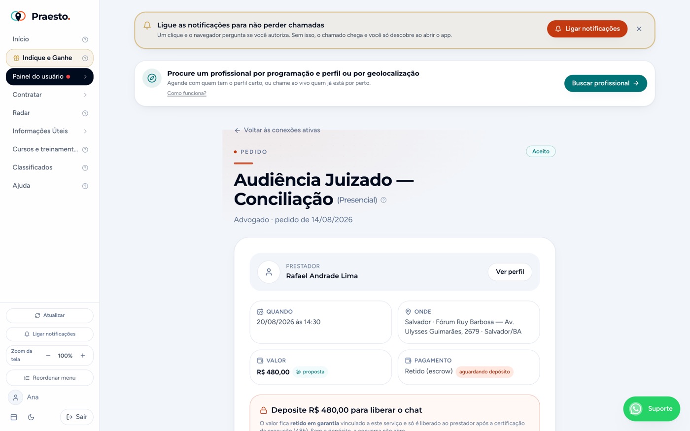 Pedido concluído e avaliado