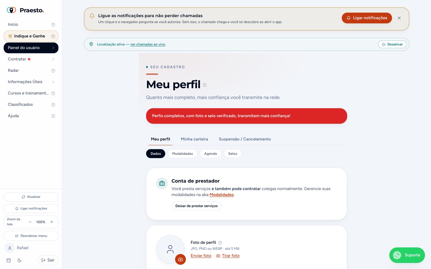 Meu perfil