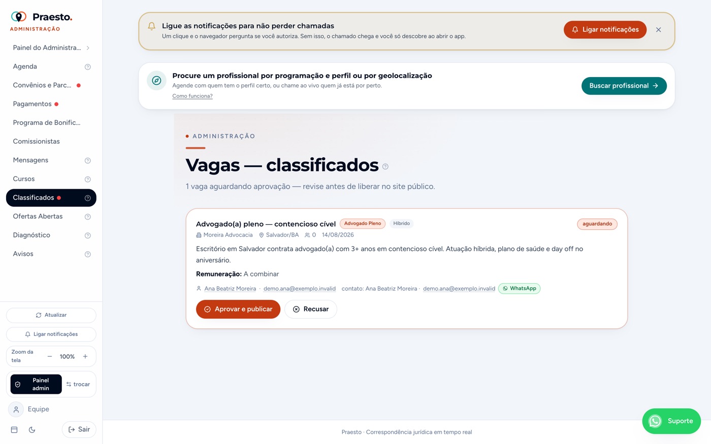 Classificados (moderação)